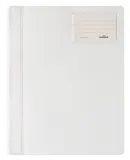 Папка-скоросшиватель Durable 2500-02 A4+ карм.на лиц.стор. ПВХ белый