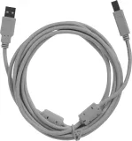 Кабель Ningbo USB A(m) USB B(m) 3м (USB2.0-AM/BM-3M-MG) феррит.кольца серый