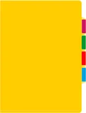 Папка-уголок Бюрократ -E356YEL 3 уровн. A4 пластик 0.15мм желтый