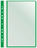 Папка-скоросшиватель Бюрократ -PS10GRN A4 10 вкладышей боков.перф. пластик зеленый 0.12/0.16