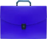 Портфель Бюрократ -BPP6BLUE 6 отдел. A4 пластик 0.7мм синий