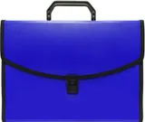 Портфель Бюрократ -BPP6LBLUE 6 отдел. A4 с окантовкой пластик 0.7мм синий
