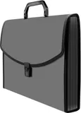 Портфель Бюрократ -BPP6TLGREY 6 отдел. A4 ребрист. поверхн. с окантовкой пластик 0.7мм серый