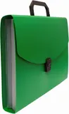 Портфель Бюрократ -BPP13GRN 13 отдел. A4 пластик 0.7мм зеленый