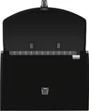 Портфель Бюрократ -BPP13TLBLCK 13 отдел. A4 ребрист. поверхн. с окантовкой пластик 0.7мм черный