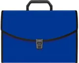 Портфель Бюрократ -BPP13TLBLUE 13 отдел. A4 ребрист. поверхн. с окантовкой пластик 0.7мм синий