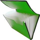 Портфель Бюрократ -BPR13LGRN 13 отдел. A4 с окантовкой пластик 0.7мм зеленый