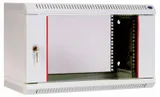 Шкаф коммутационный ЦМО (ШРН-6.650) настенный 6U 600x650мм пер.дв.стекл несъемн.бок.пан. 100кг серый 605мм 18.6кг 180град. 366мм