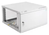Шкаф коммутационный ЦМО ШРН-ЭКОНОМ (ШРН-Э-6.350.1) настенный 6U 600x350мм пер.дв.стал.лист 85кг серый 300мм 11кг 180град. 345мм