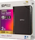 Portable Hard Disk Silicon Power Stream S03 2Tb, USB 3.2, Black