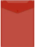 Конверт на кнопке Бюрократ -PK875/1 A4 верт. пластик 0.18мм ассорти