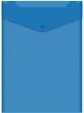 Конверт на кнопке Бюрократ -PK875/1 A4 верт. пластик 0.18мм ассорти