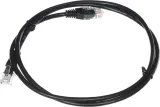 Патч-корд Lanmaster TWT-45-45-1.0-BK UTP RJ-45 вил.-вилка RJ-45 кат.5E 1м черный ПВХ (уп.:1шт)