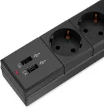 Сетевой фильтр Buro BU-SP3_USB_2A-B 3м (6 розеток) черный (коробка)