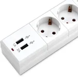 Сетевой фильтр Buro BU-SP5_USB_2A-W 5м (6 розеток) белый (коробка)