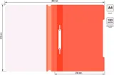 Папка-скоросшиватель Бюрократ Economy -PSE20RED A4 прозрач.верх.лист пластик красный