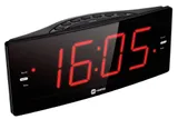 Радиобудильник Harper HCLK-2042 черный LED подсв:красная часы:цифровые AM/FM