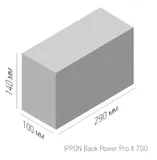 Источник бесперебойного питания Ippon Back Power Pro II 700 420Вт 700ВА черный