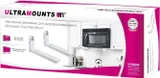 Кронштейн для СВЧ Ultramounts UM888W белый макс.30кг настенный фиксированный