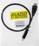 Кабель аудио-видео LAZSO WH-111 HDMI (m)/HDMI (m) 0.5м. позолоч.конт. черный (WH-111(0,5M))