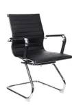 Кресло Бюрократ CH-883-LOW-V черный эко.кожа низк.спин. полозья металл хром