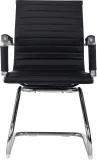 Кресло Бюрократ CH-883-LOW-V черный эко.кожа низк.спин. полозья металл хром