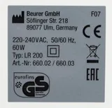 Воздухоочиститель Beurer LR200 60Вт белый