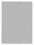 Папка на резинке Бюрократ Black&White BWPR05WT A4 пластик 0.5мм кор.30мм белый/черный