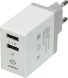 Сетевое зар./устр. Digma DGWC-2U-3A-WG 15.5W 3.1A+1A 2xUSB универсальное белый