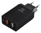Сетевое зар./устр. Digma DGWC-2U-QC3.0-BK 30W 3A (QC) 2xUSB универсальное черный