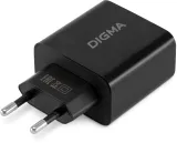 Сетевое зар./устр. Digma DGWC-2U-QC3.0-BK 30W 3A (QC) 2xUSB универсальное черный