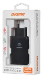 Сетевое зар./устр. Digma DGWC-2U-QC3.0-BK 30W 3A (QC) 2xUSB универсальное черный