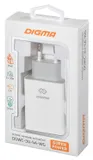 Сетевое зар./устр. Digma DGWC-3U-5A-WG 25W 5A (PD+QC) 3xUSB универсальное белый