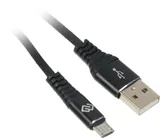 Кабель Digma MICROUSB-3M-BRAIDED-BLK USB (m)-micro USB (m) 3м черный