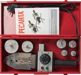 Сварочный аппарат для пластиковых труб Ресанта АСПТ-1000 1кВт Тмакс.:300 парн.насад. 6насад. (кейс в компл.) (65/54)