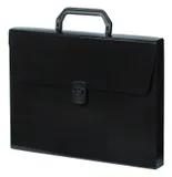 Портфель Бюрократ DeLuxe DLPP01BLCK 1 отдел. A4 пластик 0.7мм черный