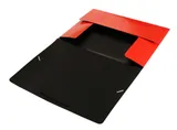 Папка на резинке Бюрократ DeLuxe DL510RED A4 пластик кор.30мм 0.7мм красный