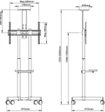Подставка для телевизора Arm Media PT-STAND-8 черный 32"-80" макс.50кг напольный фиксированный