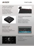 Клавиатура A4Tech Fstyler FK10 черный/синий USB