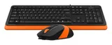 Клавиатура + мышь A4Tech Fstyler F1010 клав:черный/оранжевый мышь:черный/оранжевый USB Multimedia (F1010 ORANGE)