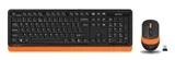 Клавиатура + мышь A4Tech Fstyler FG1010 клав:черный/оранжевый мышь:черный/оранжевый USB беспроводная Multimedia (FG1010 ORANGE)