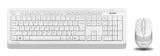 Клавиатура + мышь A4Tech Fstyler FG1010 клав:белый/серый мышь:белый/серый USB беспроводная Multimedia (FG1010 WHITE)