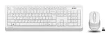 Клавиатура + мышь A4Tech Fstyler FG1010 клав:белый/серый мышь:белый/серый USB беспроводная Multimedia (FG1010 WHITE)