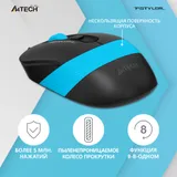 Мышь A4Tech Fstyler FM10 черный/синий оптическая (1600dpi) USB (4but)