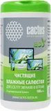 Салфетки Cactus CS-1001PE для экранов и оптики туба 100шт влажных