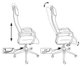 Кресло руководителя Бюрократ KB-9N черный TW-01 TW-11 сетка/ткань с подголов. крестов. металл хром