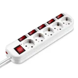 Сетевой фильтр Buro 500SH-5-SW-W 5м (5 розеток) белый (коробка)