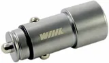Автомобильное зар./устр. Wiiix UCC-2-22-2QC3-FAST 1.5A+2.4A универсальное серебристый