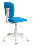 Кресло детское Бюрократ CH-W204NX голубой TW-55 крестов. пластик пластик белый