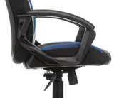 Кресло игровое Zombie VIKING-9 черный/синий текстиль/эко.кожа крестов. пластик